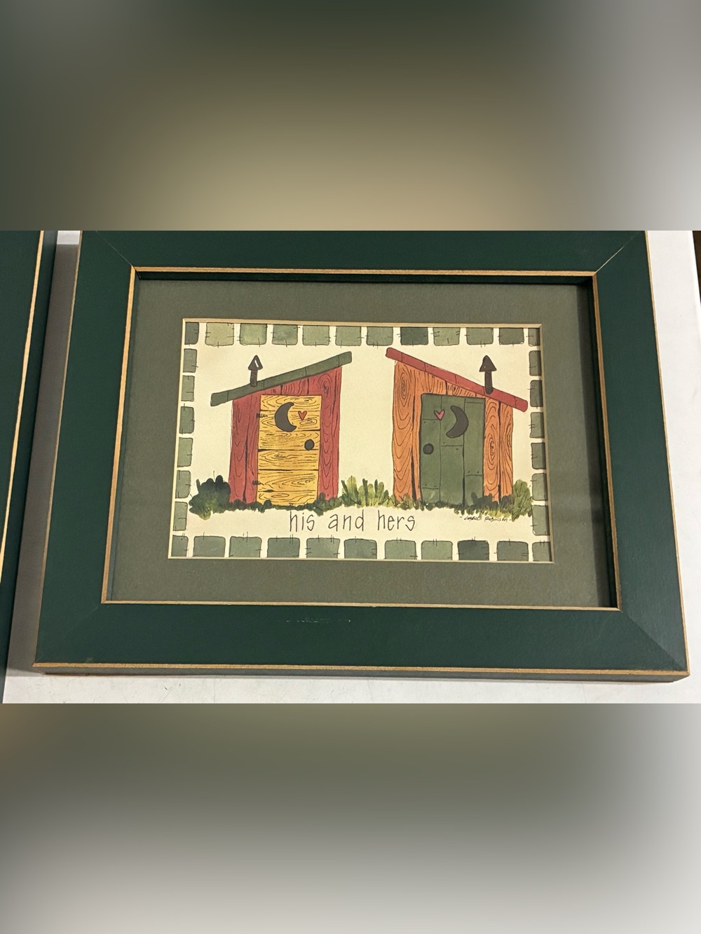 His and Hers Rustic Outhouse Wall Art - Carol Robinson Outhouse Print
